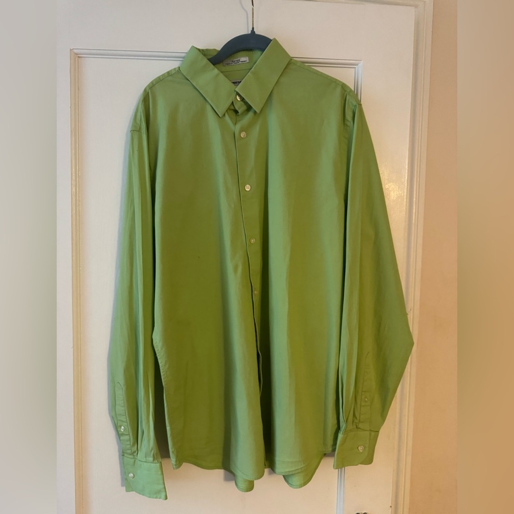 Express Men's Light Green Casual Button Down Shirt Size L